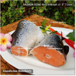 Salmon BONE-IN Atlantic Chile frozen LARGE SIZE whole fish head-on +/- 5 kg/pc length 27" 75cm (price/kg)